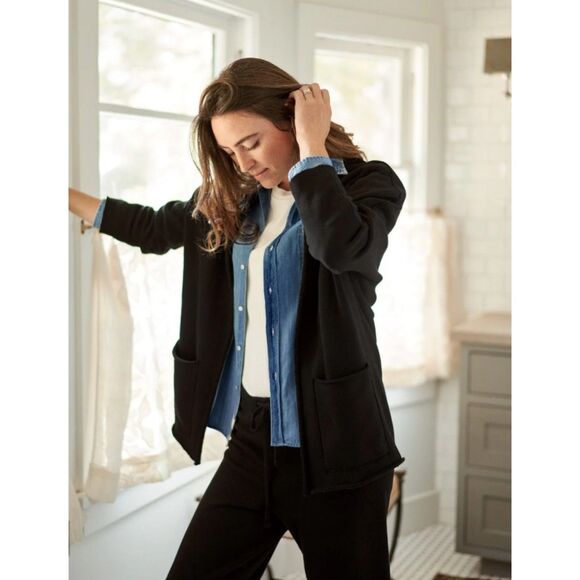 Frank & Eileen Women's Black Beach Cardigan Size Large - Picture 1 of 6